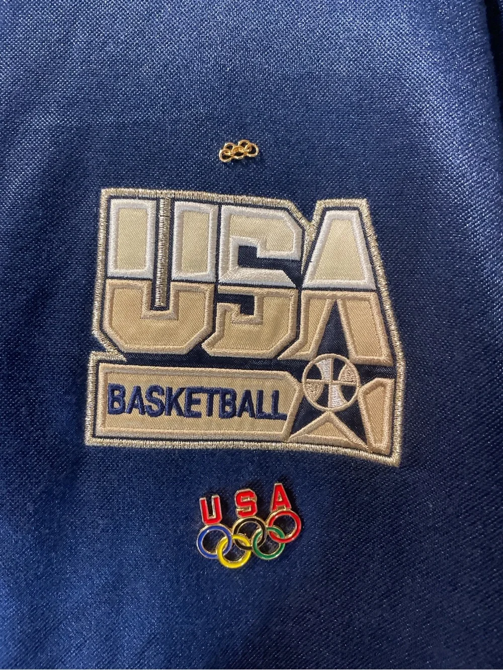 Nike USA Basketball Dream Team 1992 Olympics 8-0 Jacket XL Navy Gold